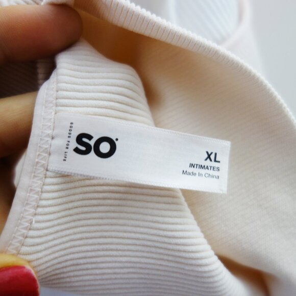 SO 2-Pack Lightly Lined Strappy Seamless Bralette Set White Cream (XL/38B) NWT! - Picture 10 of 11